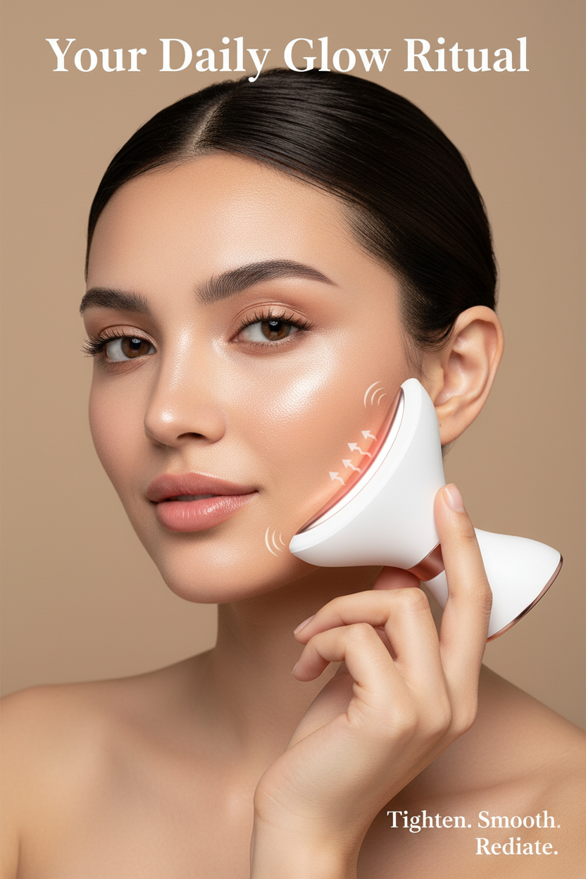3-in-1 Facial Massager – EMS, LED & Vibration for Firmer, Glowing Skin