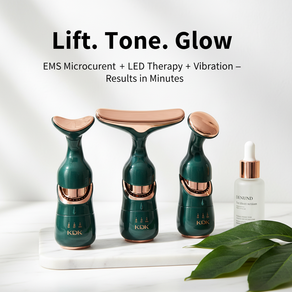 3-in-1 Facial Massager – EMS, LED & Vibration for Firmer, Glowing Skin