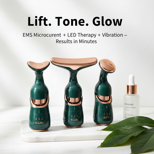 3-in-1 Facial Massager – EMS, LED & Vibration for Firmer, Glowing Skin